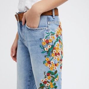 Free People Embroidered Jeans
